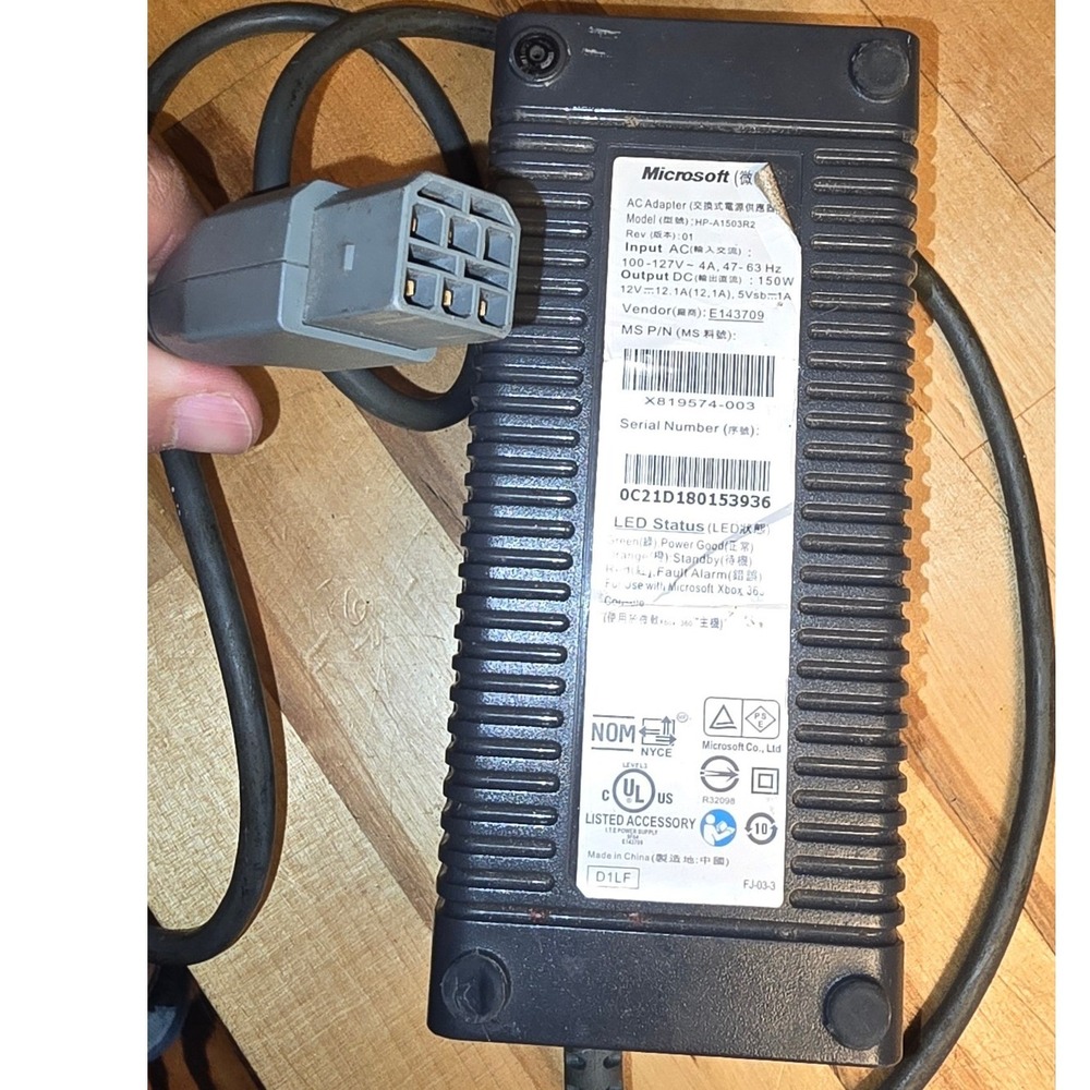 Microsoft Xbox 360 AC Adapter 150W Power Supply Brick HP-A1503R2 X819574-003
